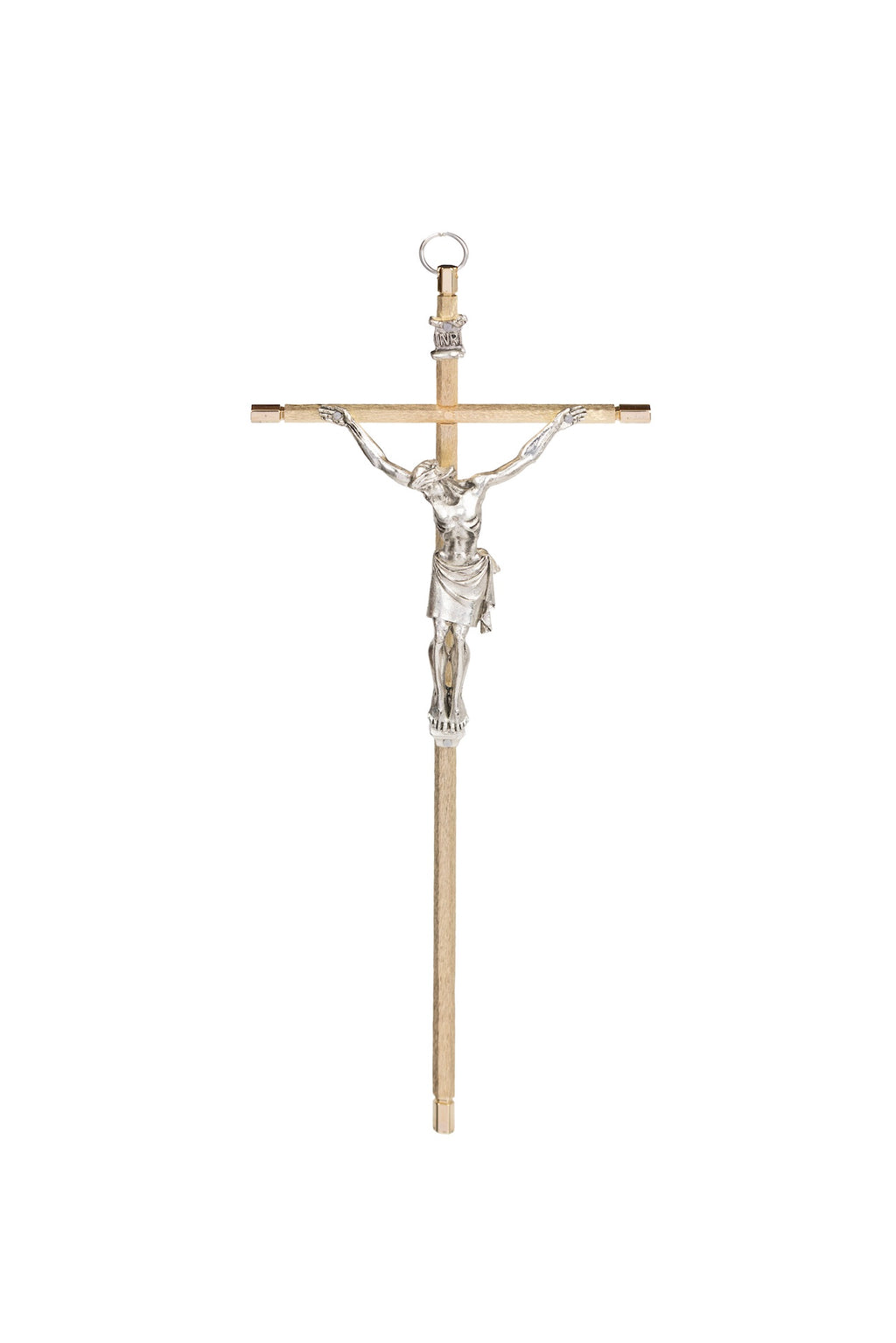 CRISTO HEXAGONAL RAYADO DORADO ESPEJO