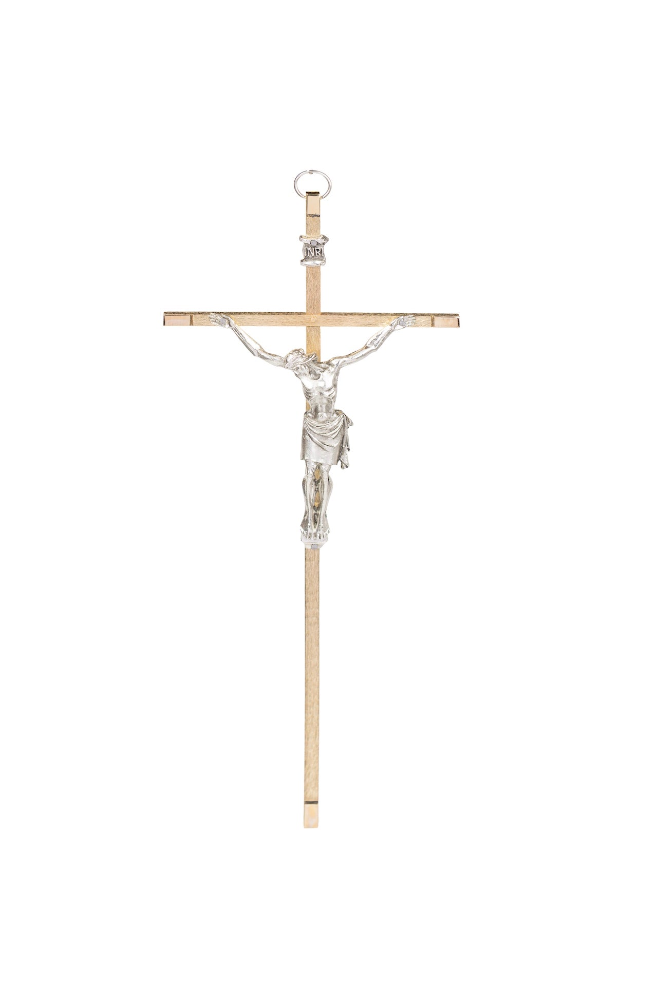 CRISTO #16 CUADRADO DORADO CUERPO PLATA