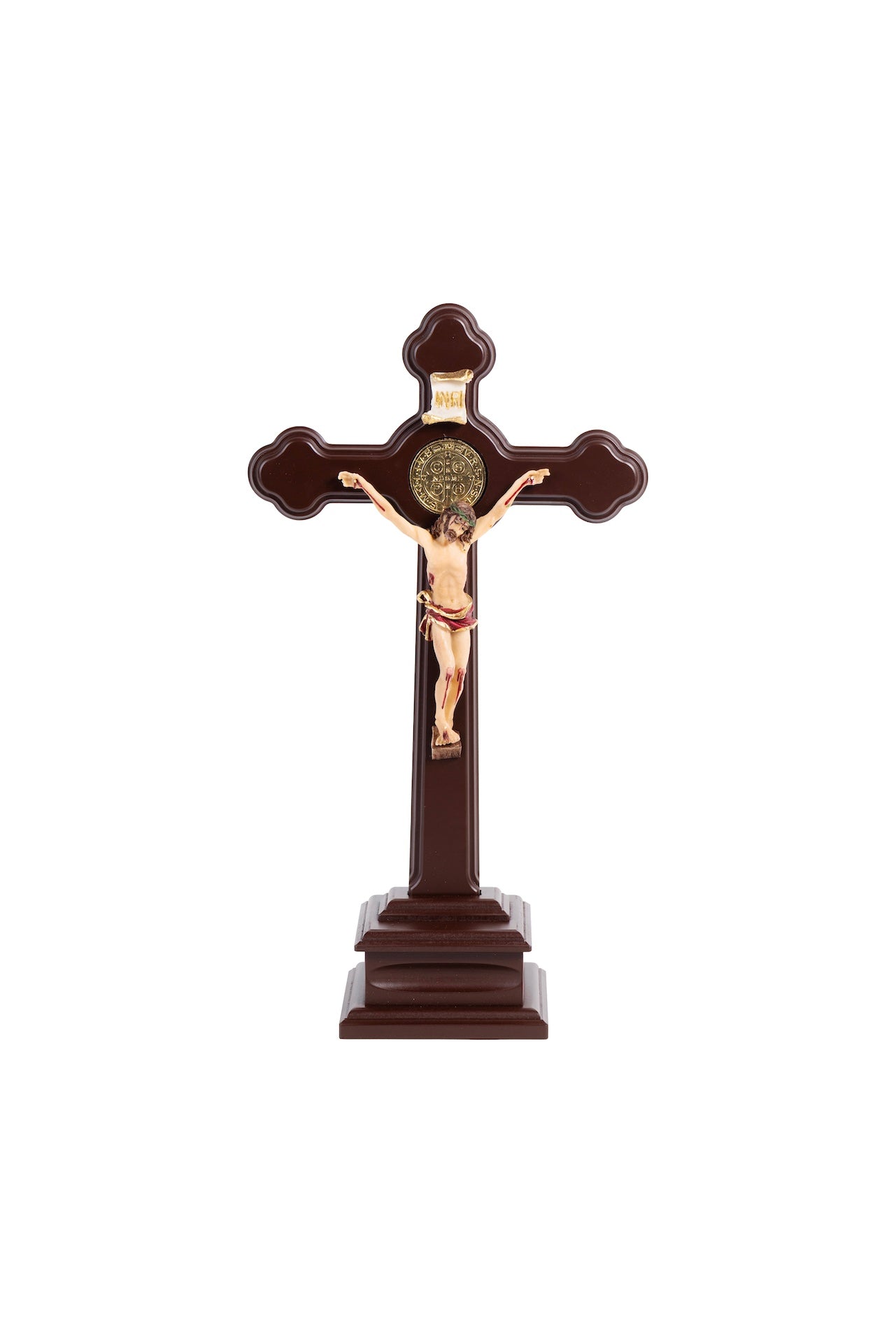 CRUZ DE RESINA CON BASE MEDIANO