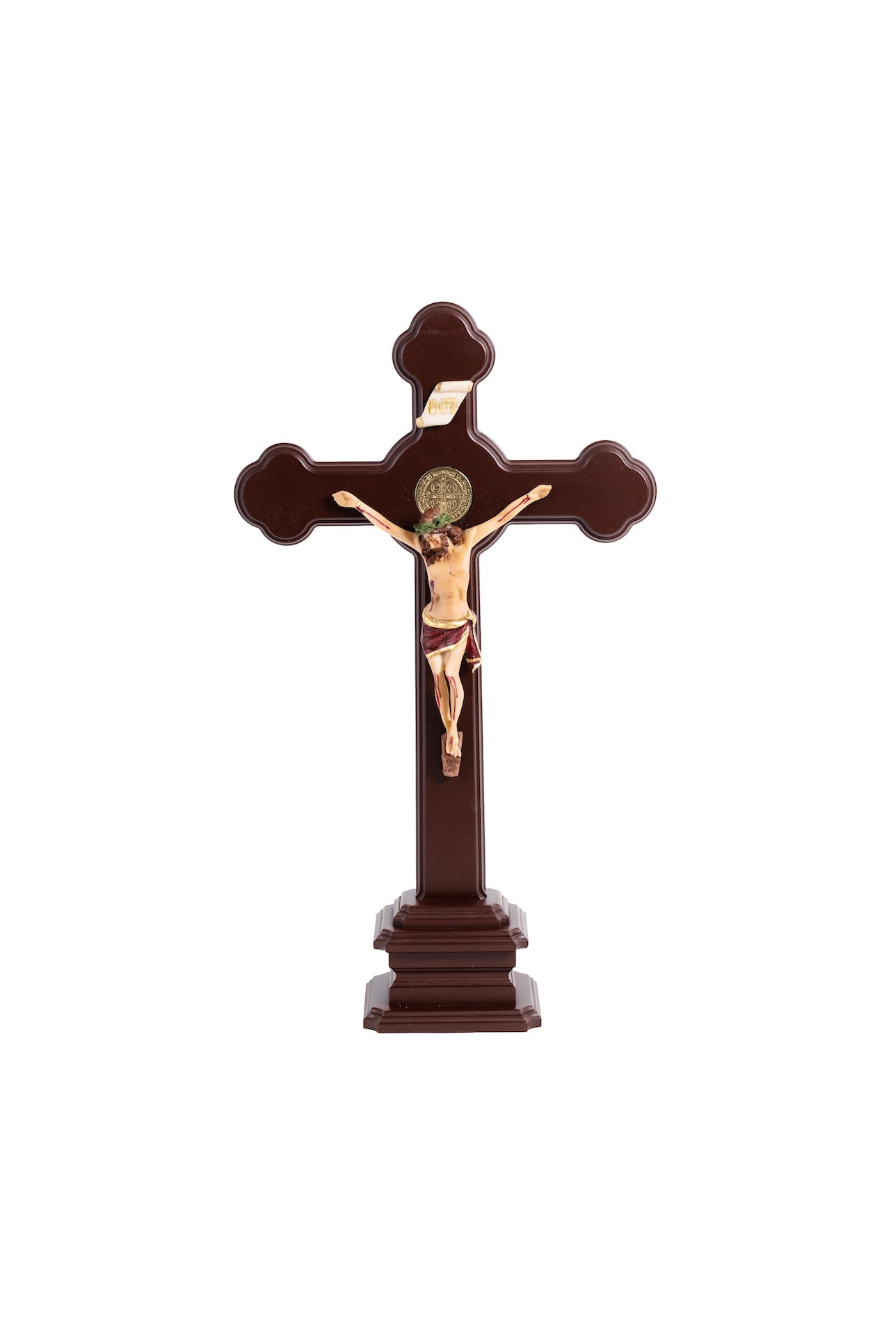 CRUZ DE RESINA CON BASE CHICO