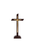 CRISTO #10 DOR SOLERA EN MAD. CHOCOL. CON BASE