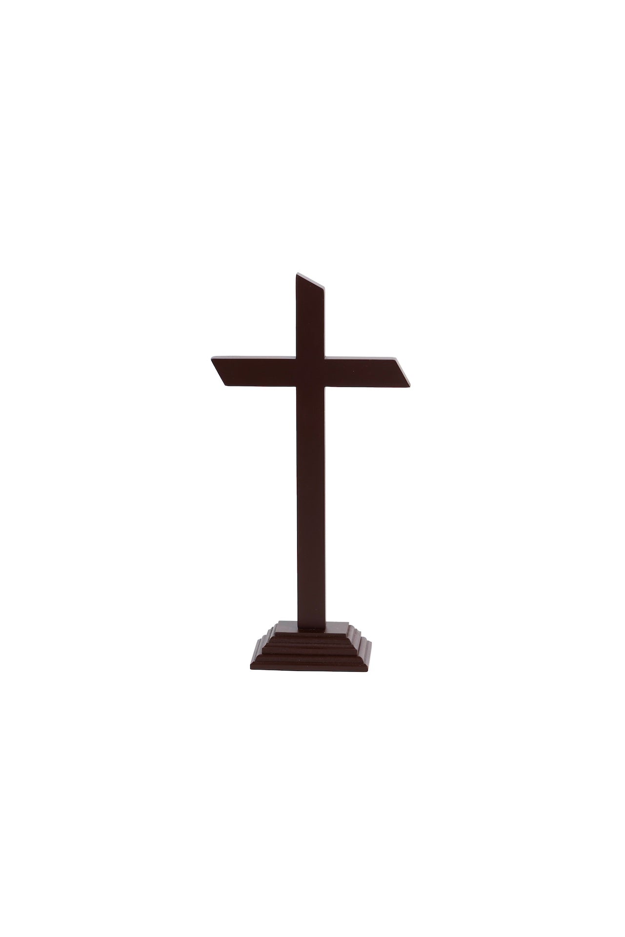 CRISTO #10 DOR SOLERA EN MAD. CHOCOL. CON BASE