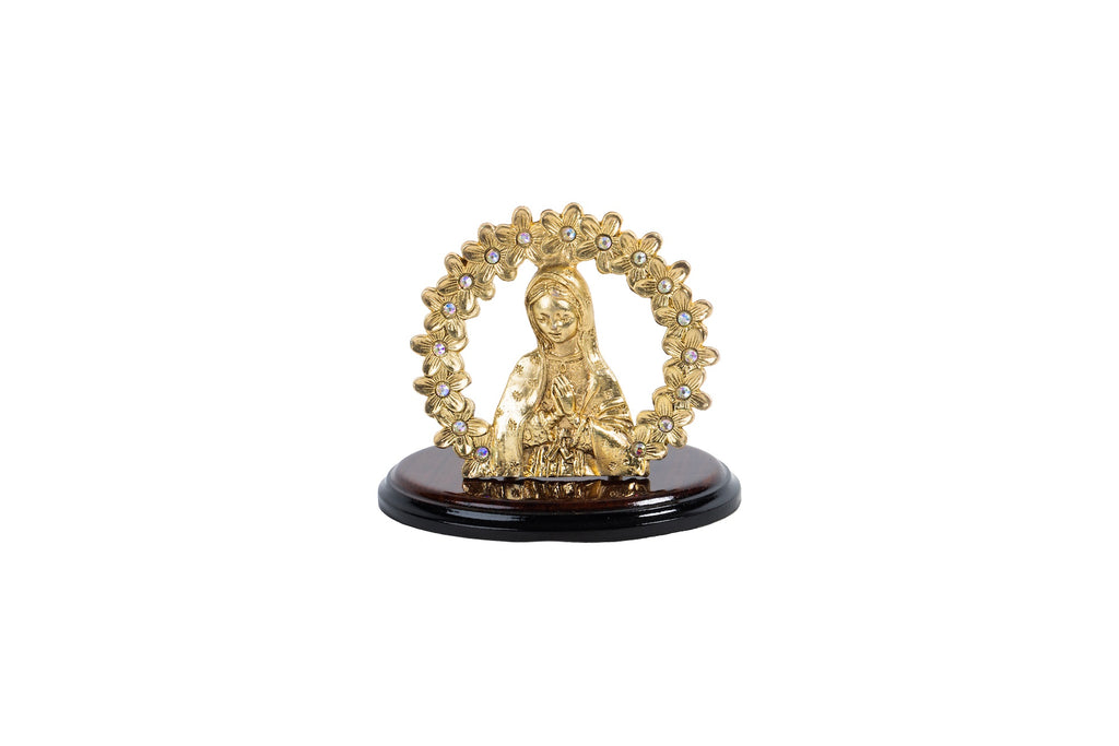 VIRGEN GPE. MED. CUERPO DOR. C/BASE MAD.