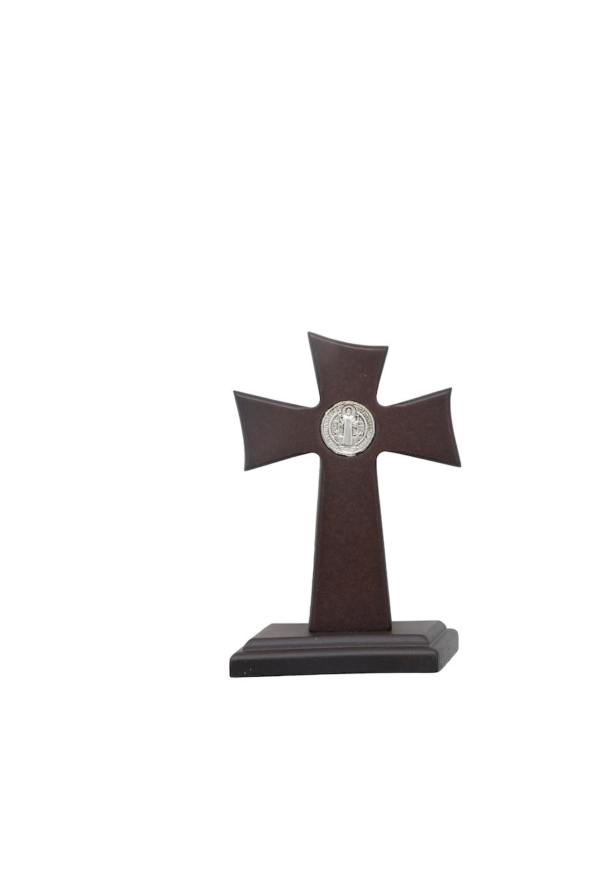 CRUZ MINI CON BASE DE SAN BENITO PLATA